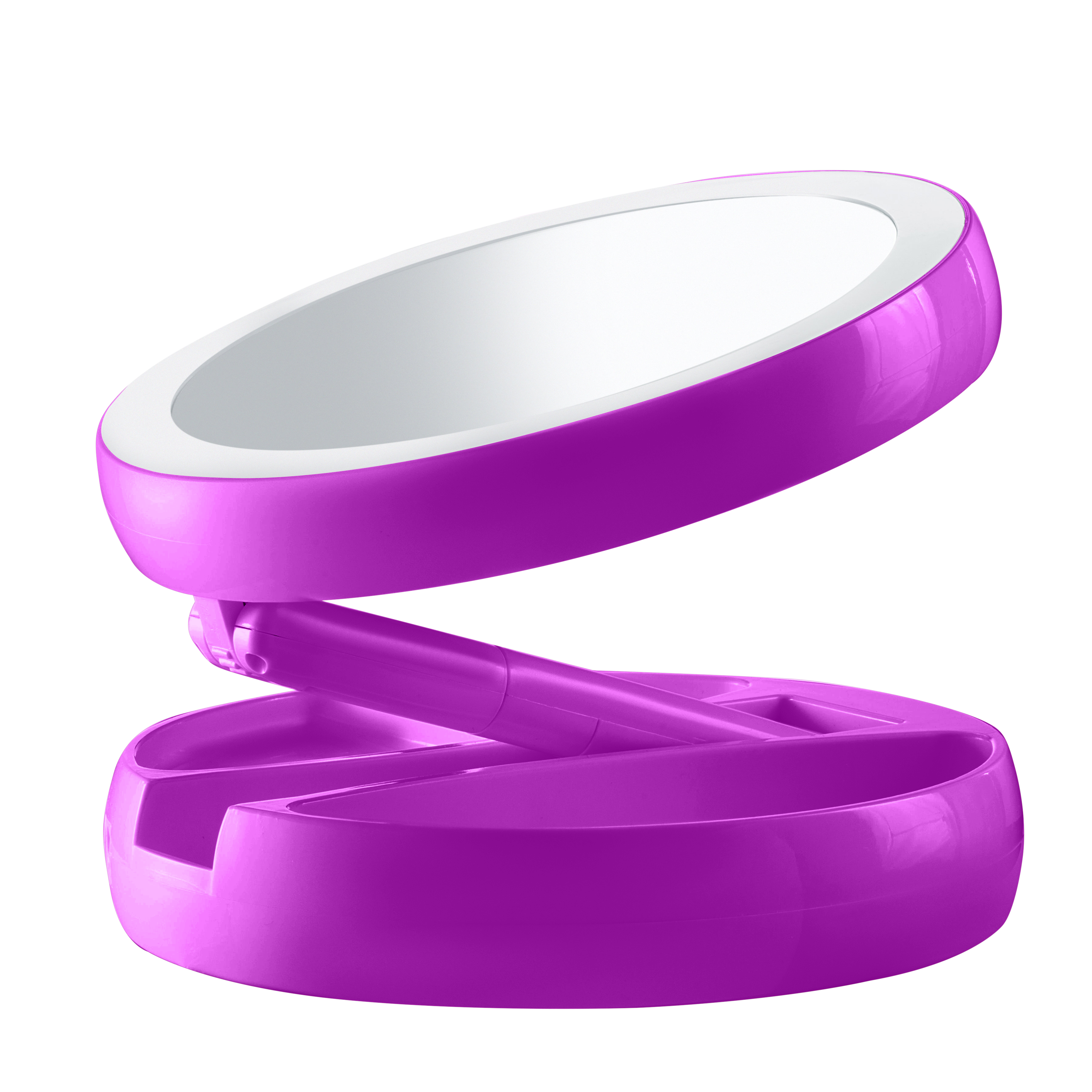 My Foldaway Mirror: LED Lighted, Double-Sided Vanity Mirror with 10x Magnification for Applying Makeup, Shaving, and Grooming