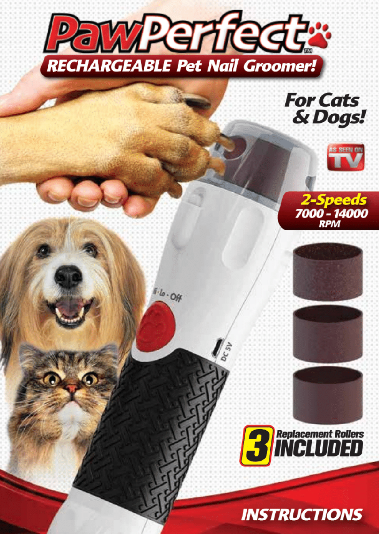 Paw Perfect Rechargeable Pet Nail Groomer