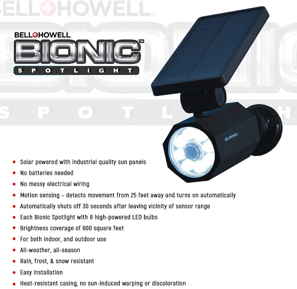 Bell + Howell Bionic Spotlight - Solar Powered Motion Sensor