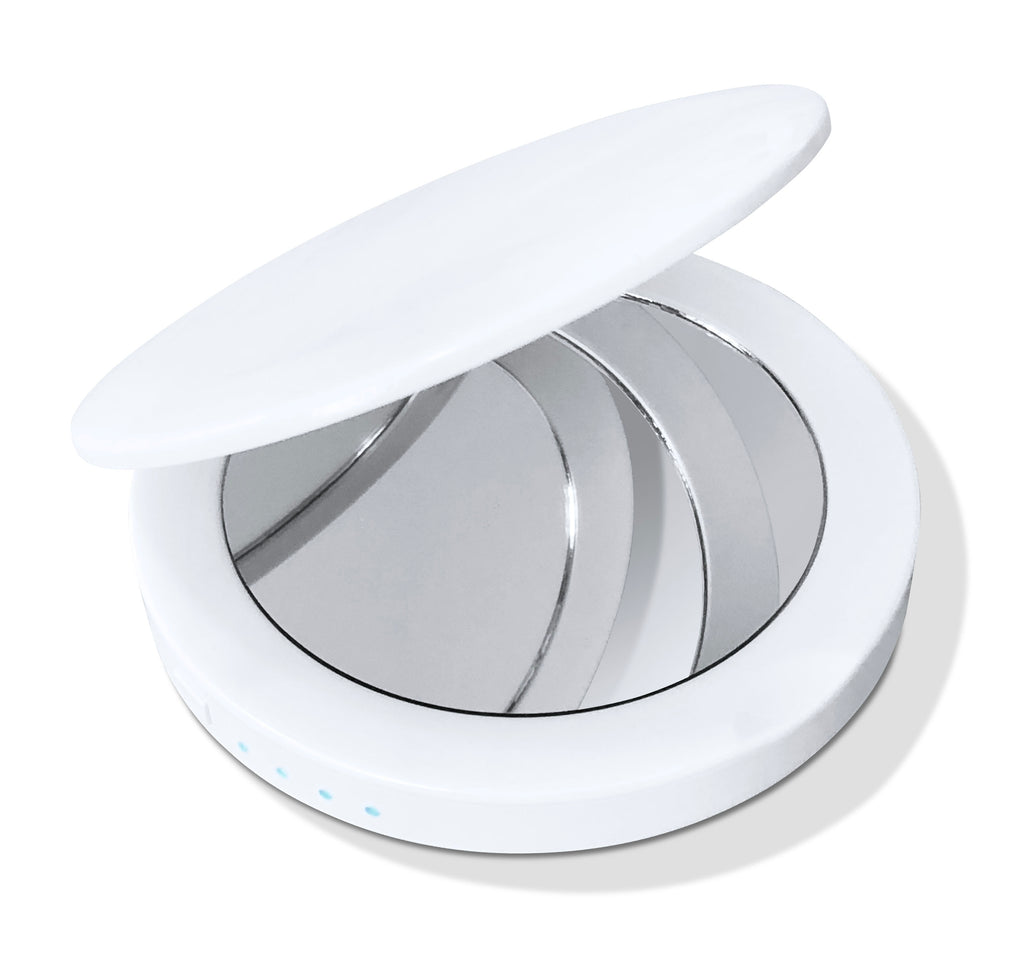 My FoldAway LED portable, lighted makeup mirror with wireless phone charger