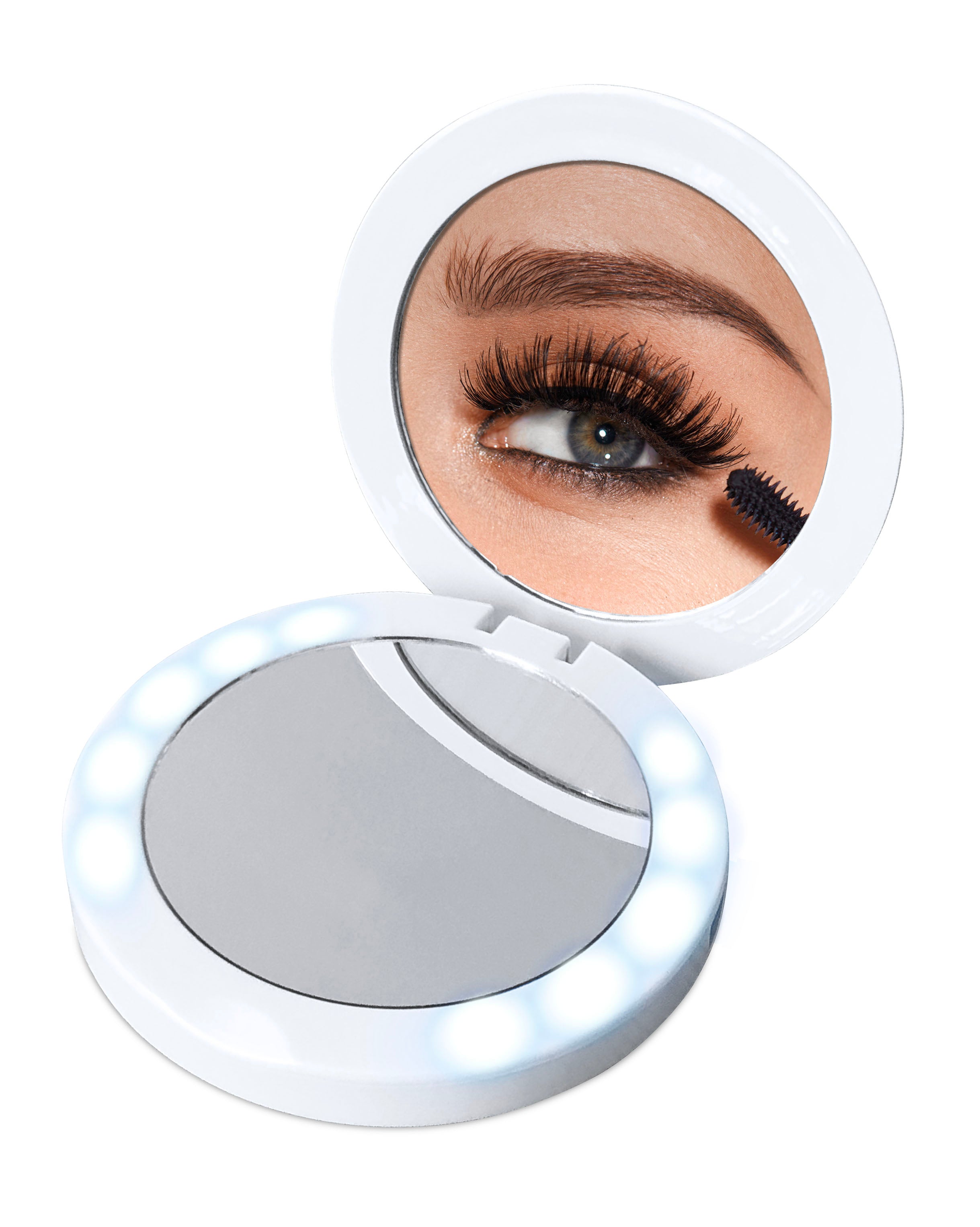 My FoldAway LED portable, lighted makeup mirror with wireless phone charger